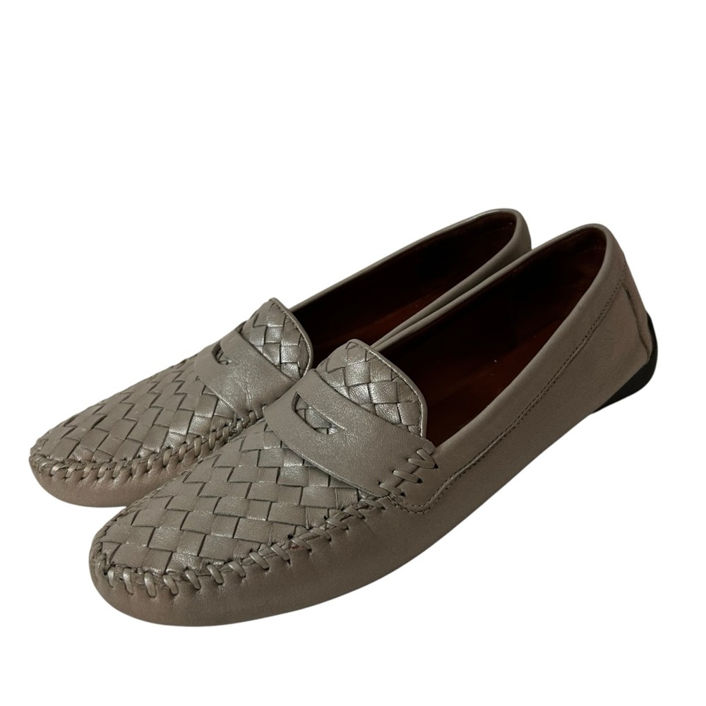 Robert Zur Petra Women Gray Silver Woven Leather Driving Loafer size 9.5 AAAA - Picture 3 of 9